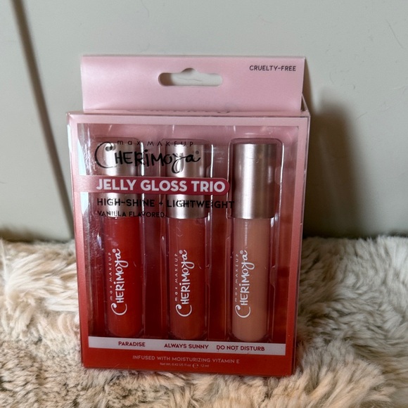 cherimoya Other - Jelly Gloss Trio - Paradise Red, Always Sunny Pink, Do Not Disturb Nude